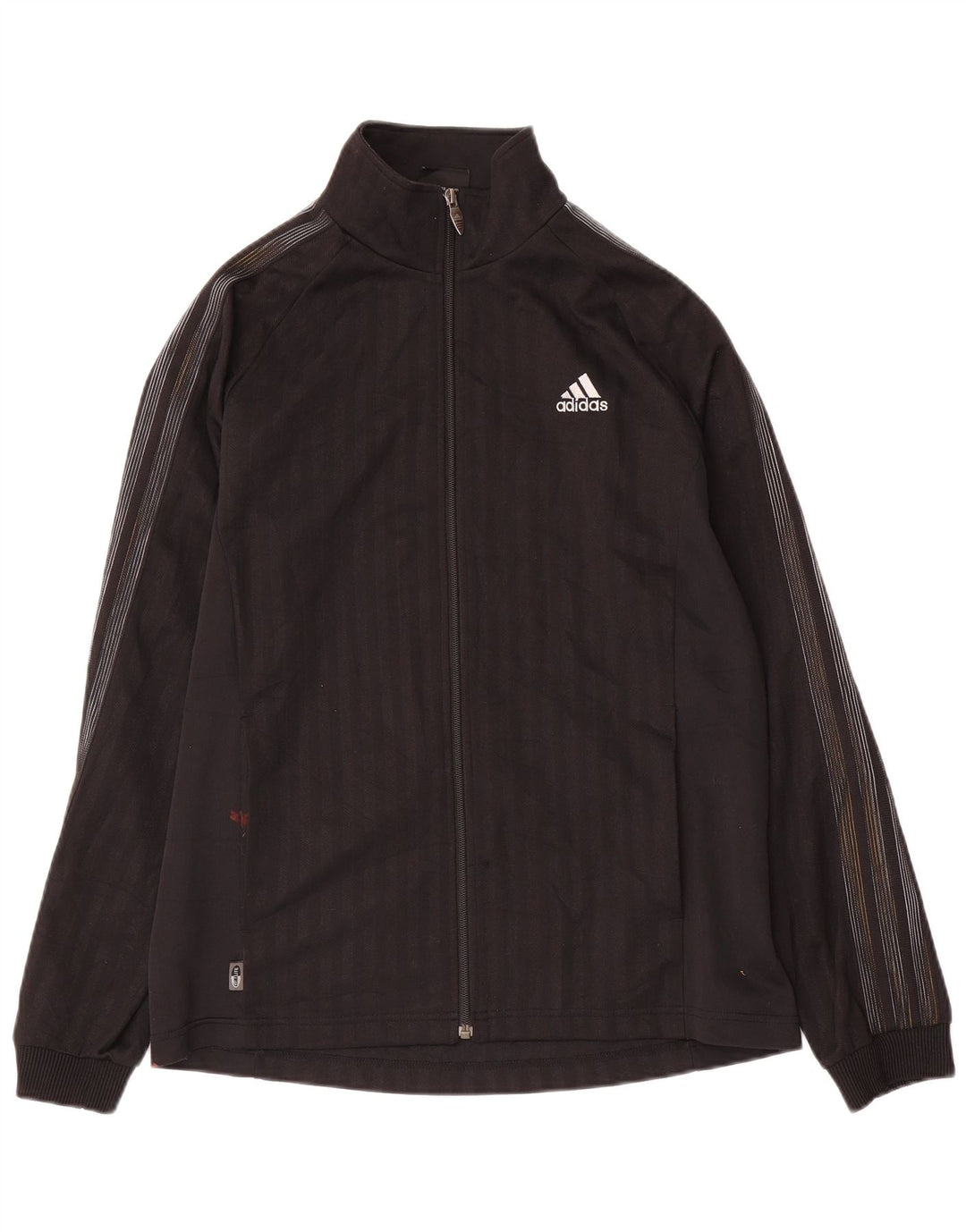 ADIDAS Veste de survêtement pour homme UK 38/40 Medium Noir Rayé