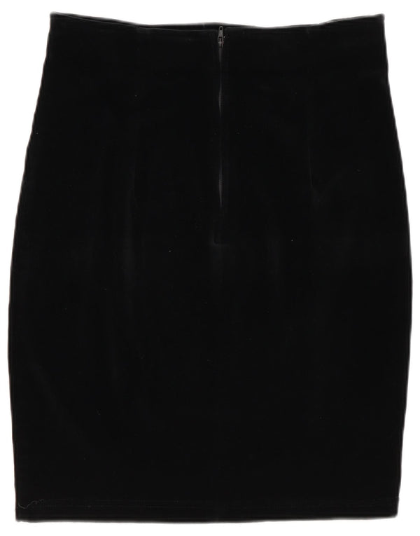 jupe crayon femme vintage IT 44 Medium W28 Coton Noir