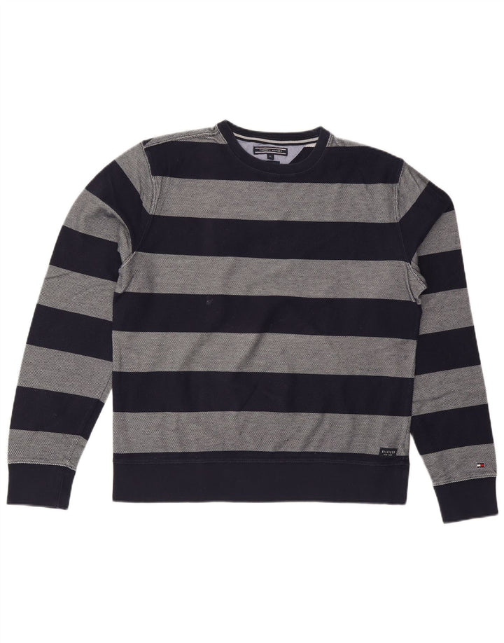 TOMMY HILFIGER Pull ras du cou pour femme UK 18 XL Bleu marine