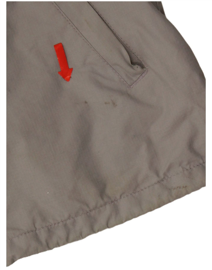 Superdry Veste coupe-vent à capuche pour femme UK 16 Large Gris Nylon