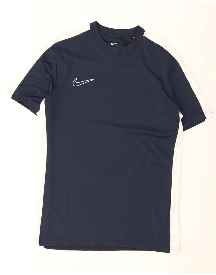 Nike Hommes Dri Fit Slim T-Shirt Haut Bleu Marine Colorblock Polyester