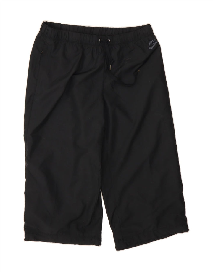 NIKE Womens Capri Tracksuit Trousers UK 10/12 Medium Black Polyester Vintage Nike and Second-Hand Nike from Messina Hembry 