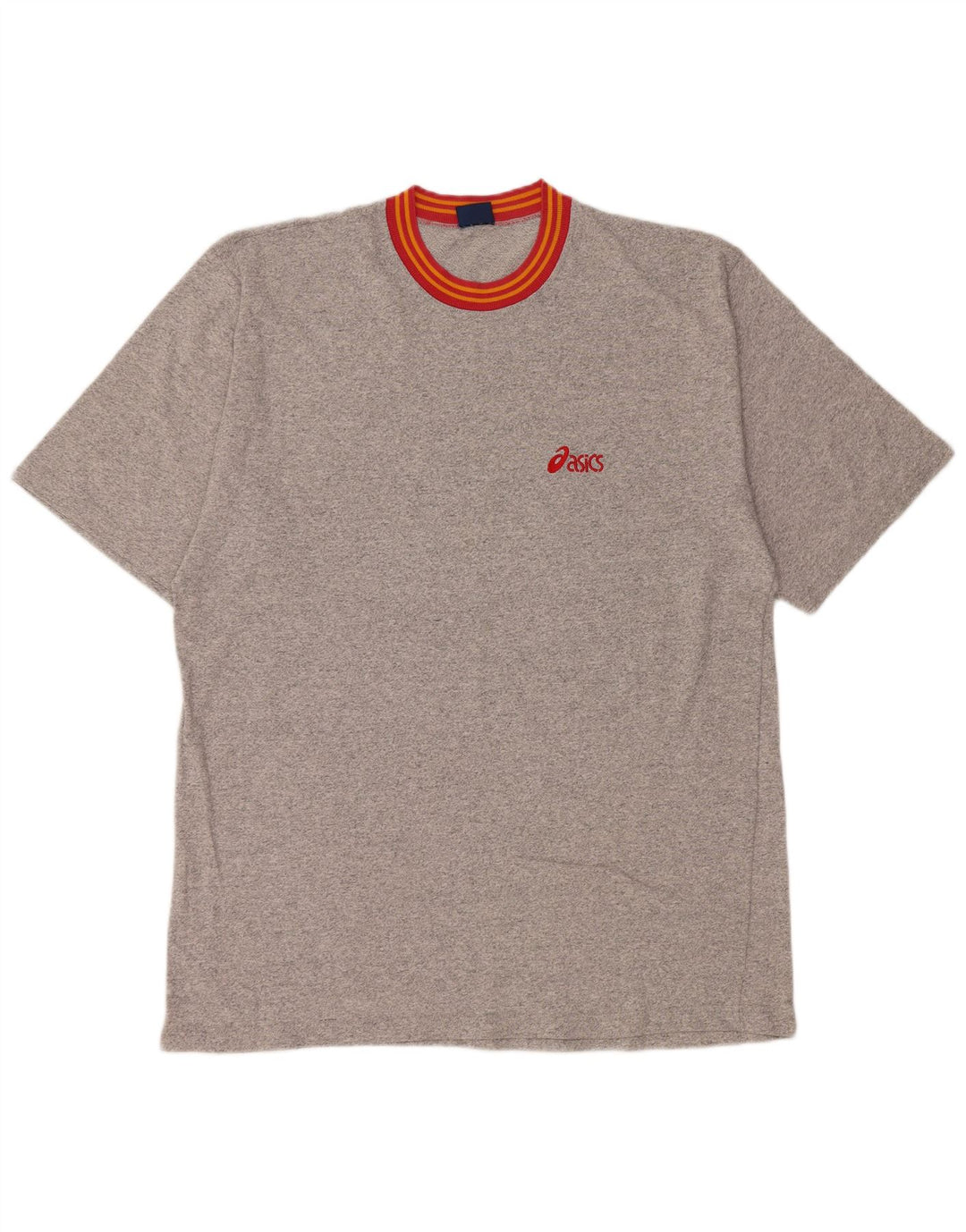 Asics T-Shirt Homme Top 2XL Gris Moucheté Coton