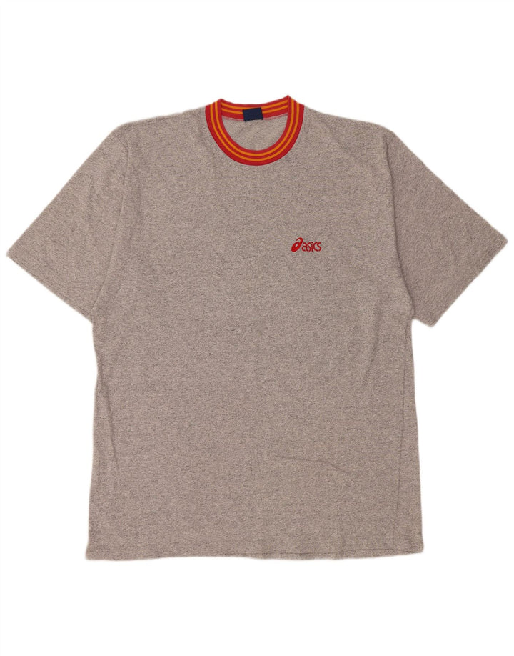 Asics T-Shirt Homme Top 2XL Gris Moucheté Coton