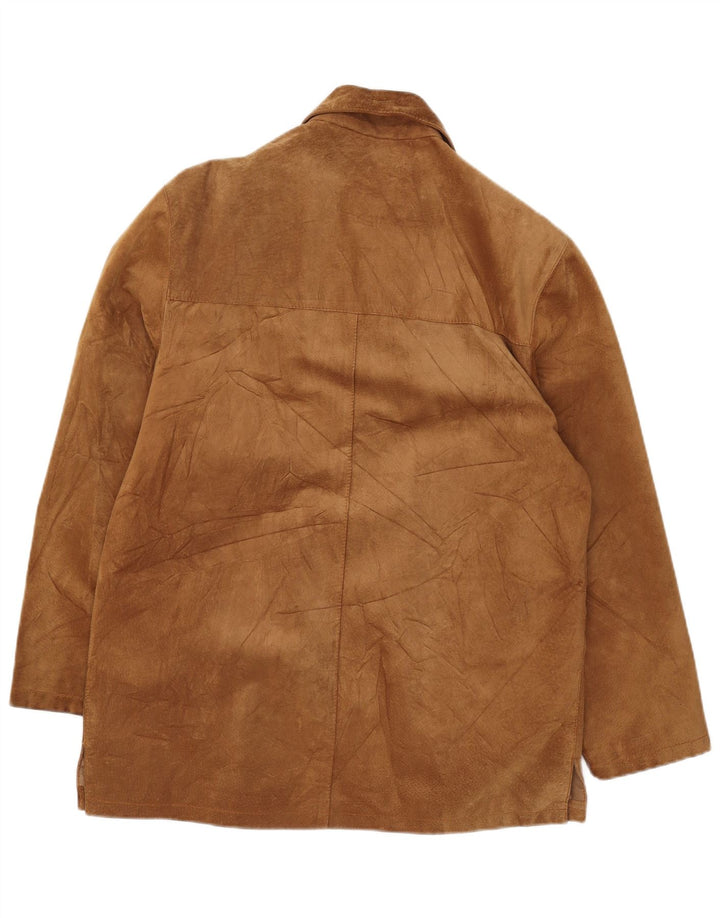 veste en daim homme vintage IT 52 XL cuir marron
