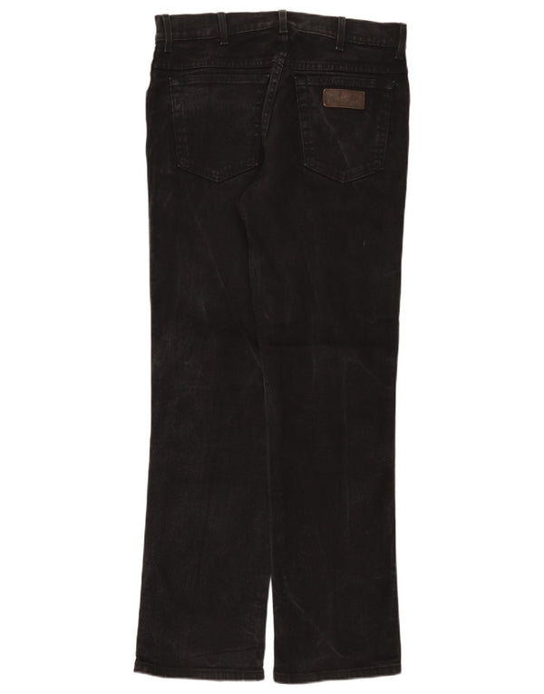 Wrangler Jean droit extensible Texas W33 L32 pour homme en coton noir