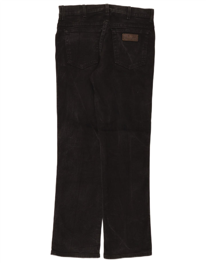 Wrangler Jean droit extensible Texas W33 L32 pour homme en coton noir