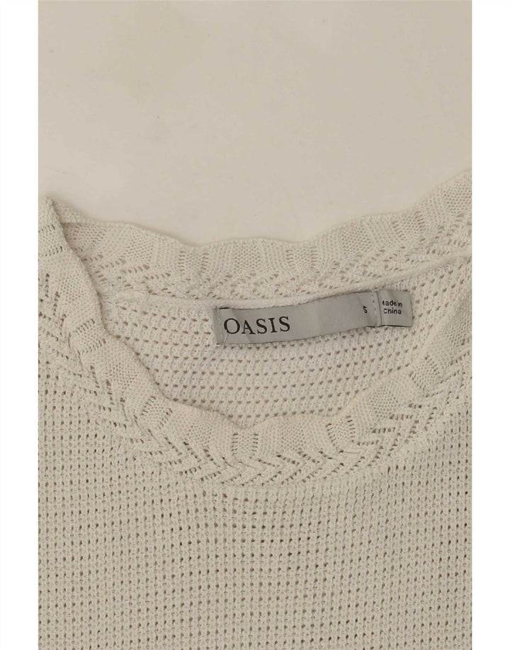 Oasis Débardeur en tricot pour femme UK 8 Small Blanc