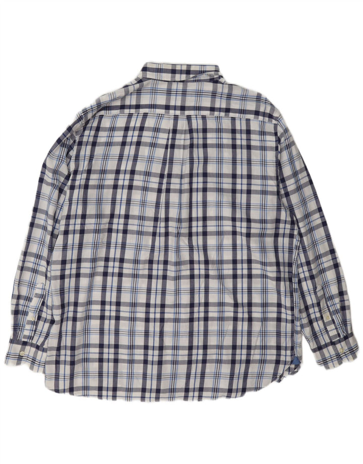 Chaps Chemise Flanelle Homme XL Bleu Marine Plaid Coton