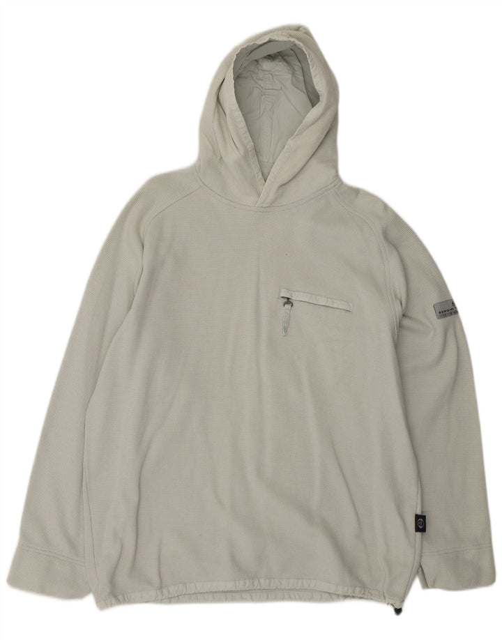 SERGIO TACCHINI Pull à capuche homme grand gris coton