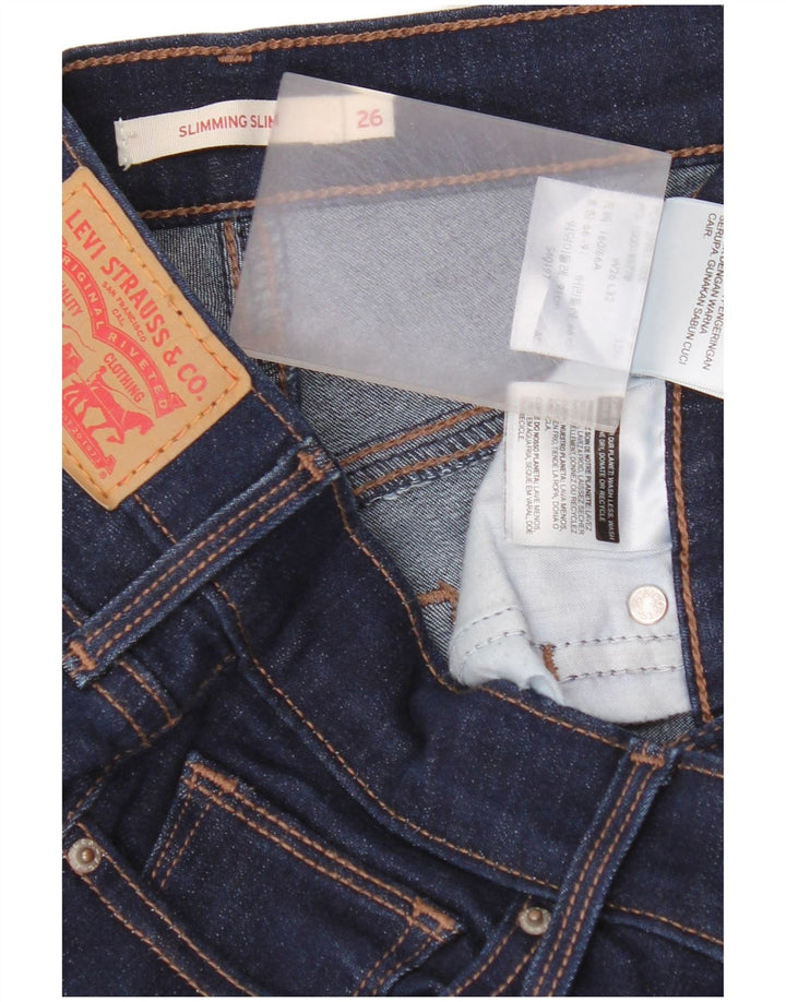 Levi's Jean Slim Amincissant Femme W26 L32 Bleu Marine Coton