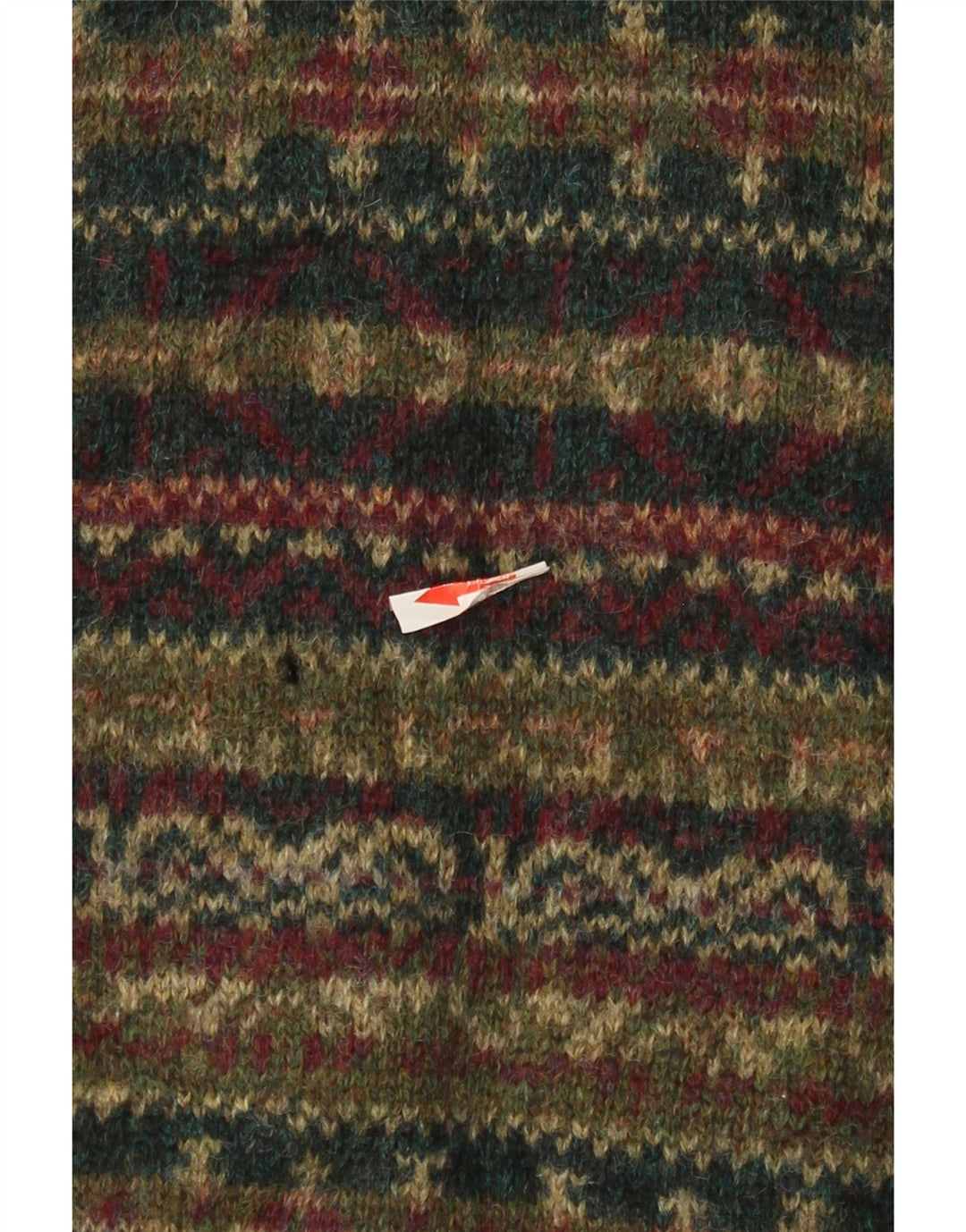 vintage Mens Cardigan Sweater Moyen Multicolore Fair Isle Wool