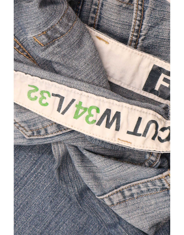 Fcuk Jeans Bootcut Homme W34 L32 Bleu Coton