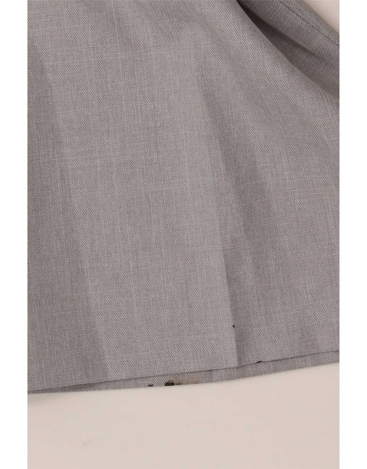 Marks & Spencer Pantalon de Costume Droit Homme W42 L29 Gris Polyester