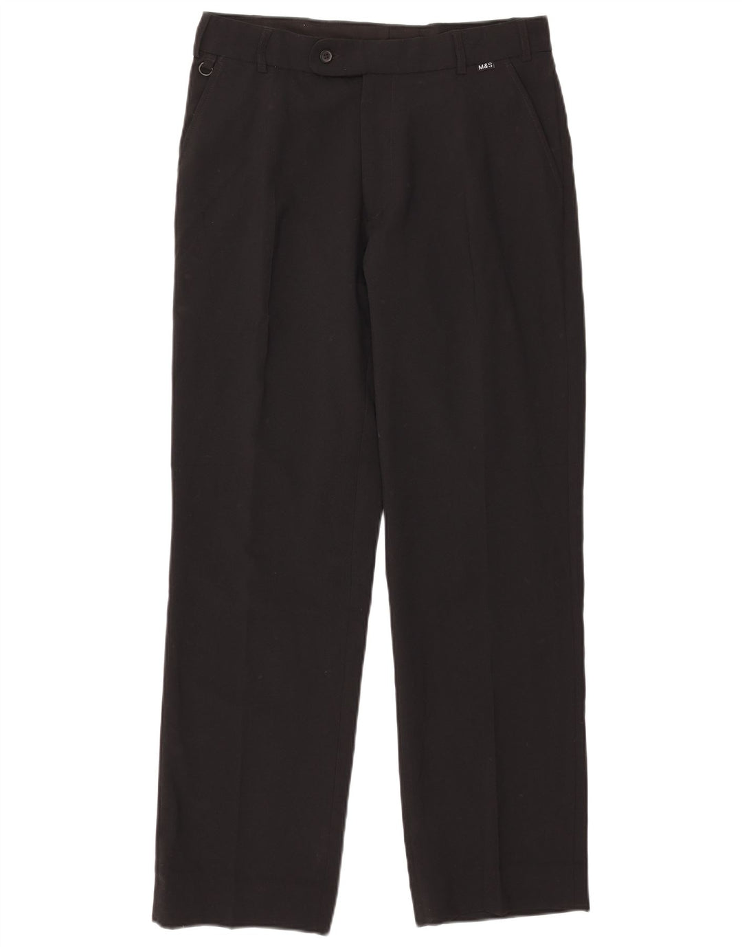 Marks & Spencer Pantalon de Costume Droit Femme W32 L31 Noir Polyester
