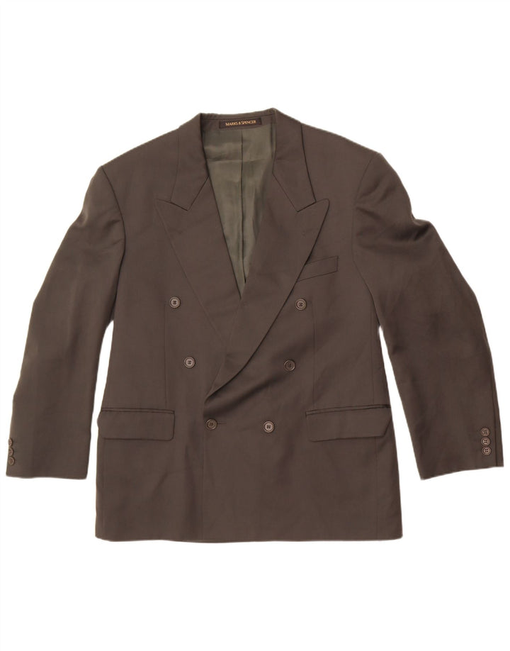 Marks & Spencer Veste blazer double boutonnage pour homme EU 50 Large Kaki