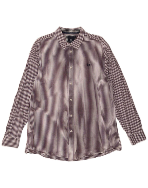 Crew Clothing Chemise classique pour homme XL en coton vichy violet