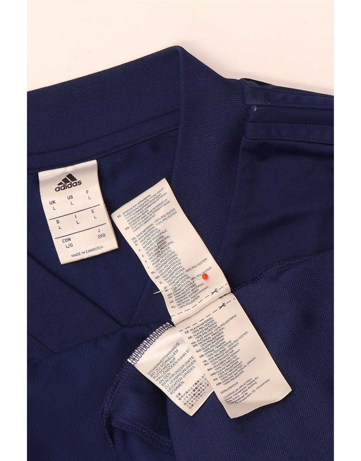 Adidas Haut à manches longues pour hommes Grand bleu marine Polyester