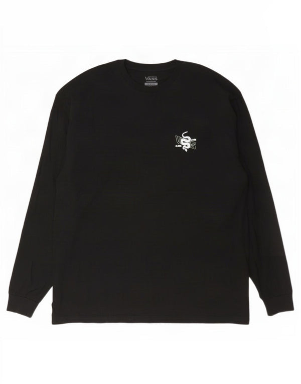 Vans Haut graphique coupe classique à manches longues pour homme en coton noir 2XL