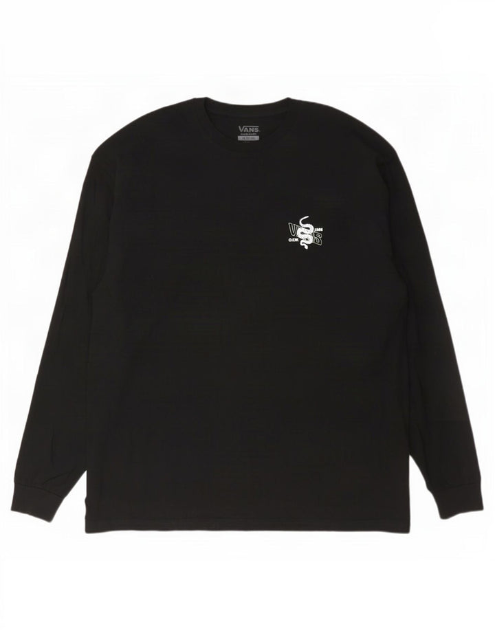 Vans Haut graphique coupe classique à manches longues pour homme en coton noir 2XL