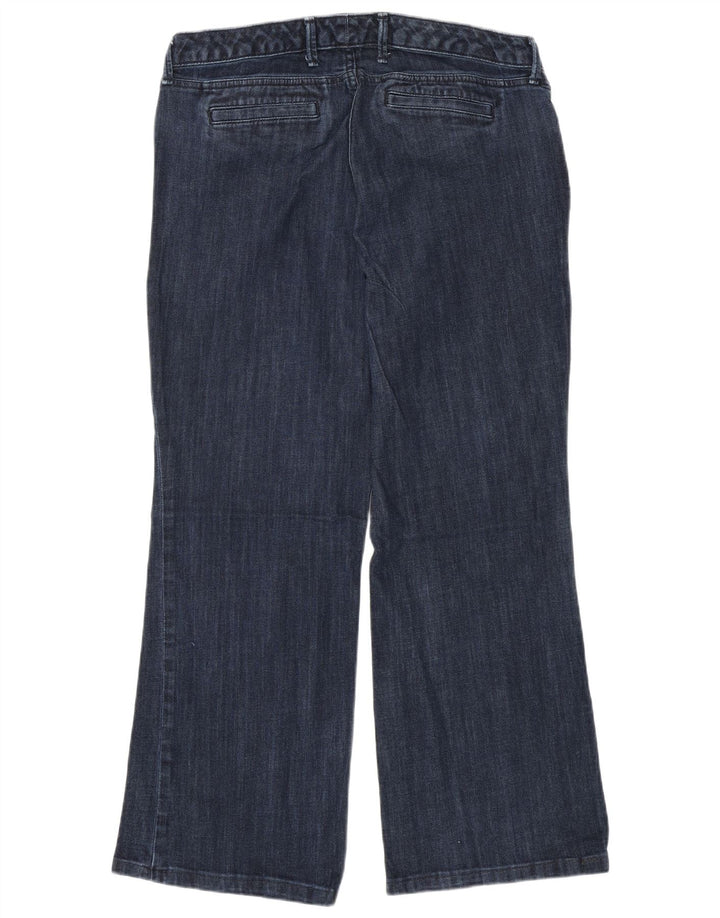 EDDIE BAUER Jean droit courbé pour femme US 14 XL W36 L28 Bleu marine Coton