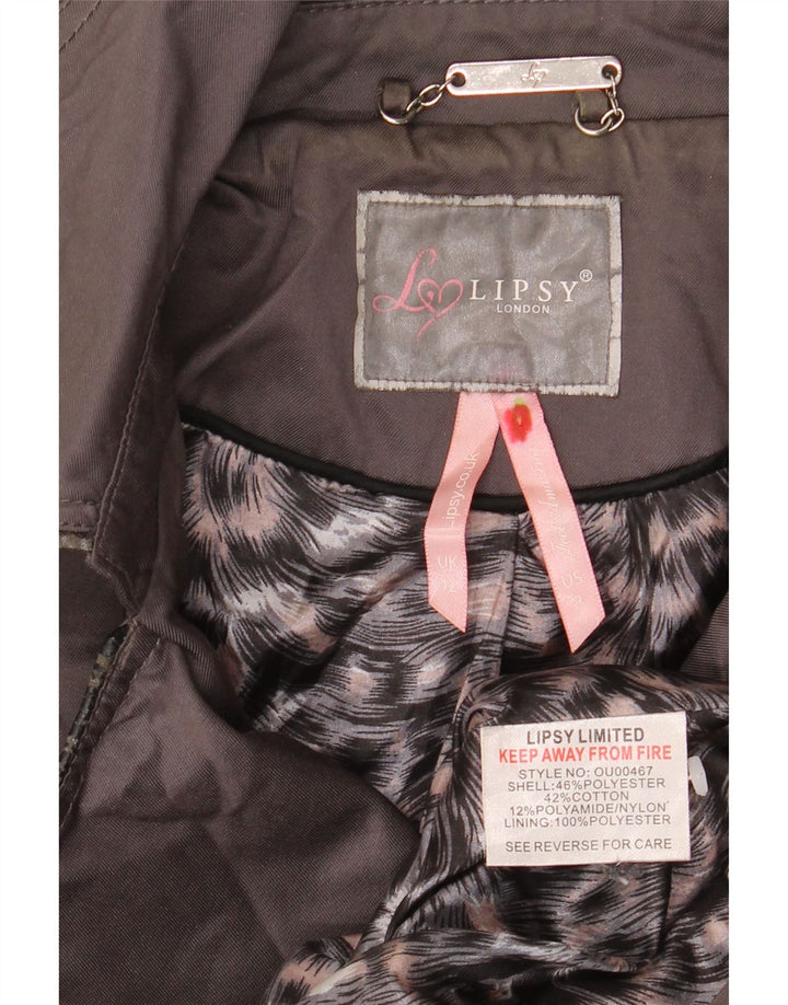 Lipsy Trench Femme UK 42 Gris Moyen Polyester