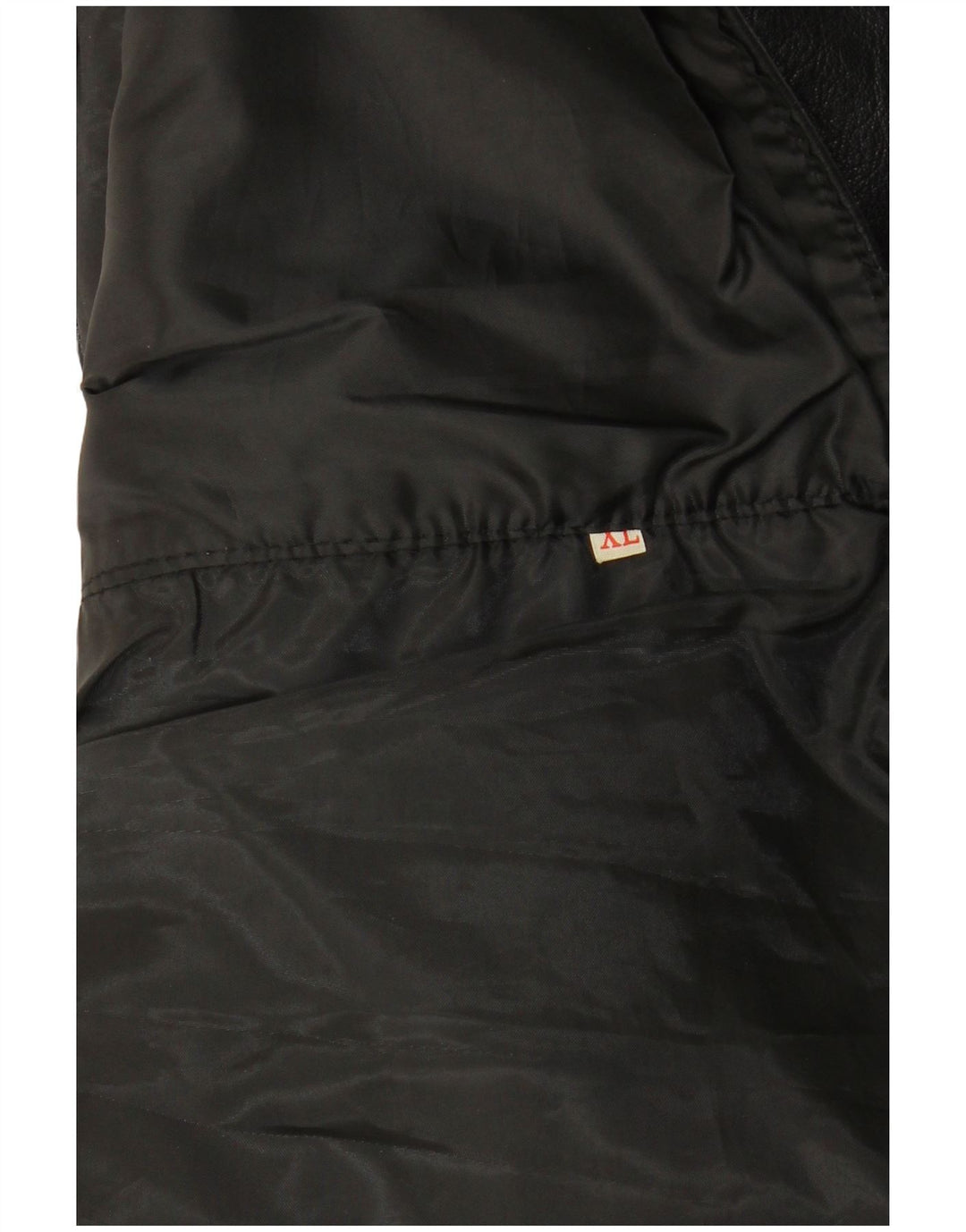 VINTAGE Gilet en Cuir Homme XL Noir