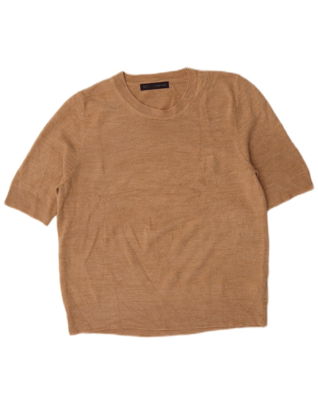 Marks & Spencer Pull à col rond pour femme UK 14 Large Beige
