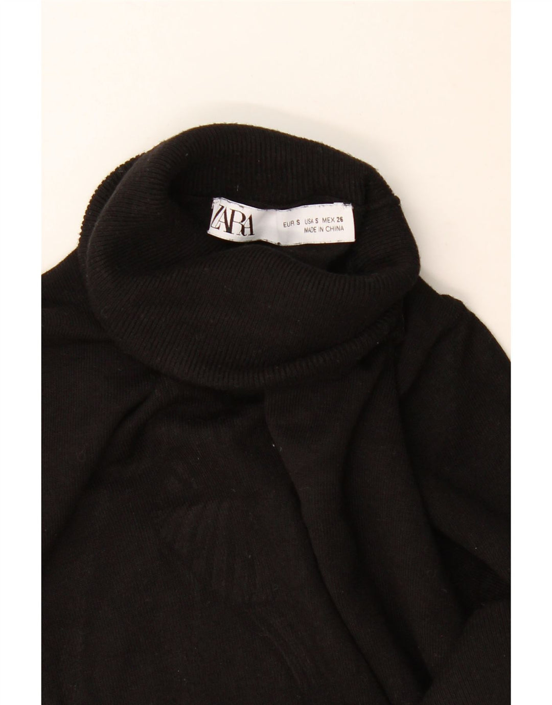 Zara Pull col roulé pour femme UK 10 Petit Noir