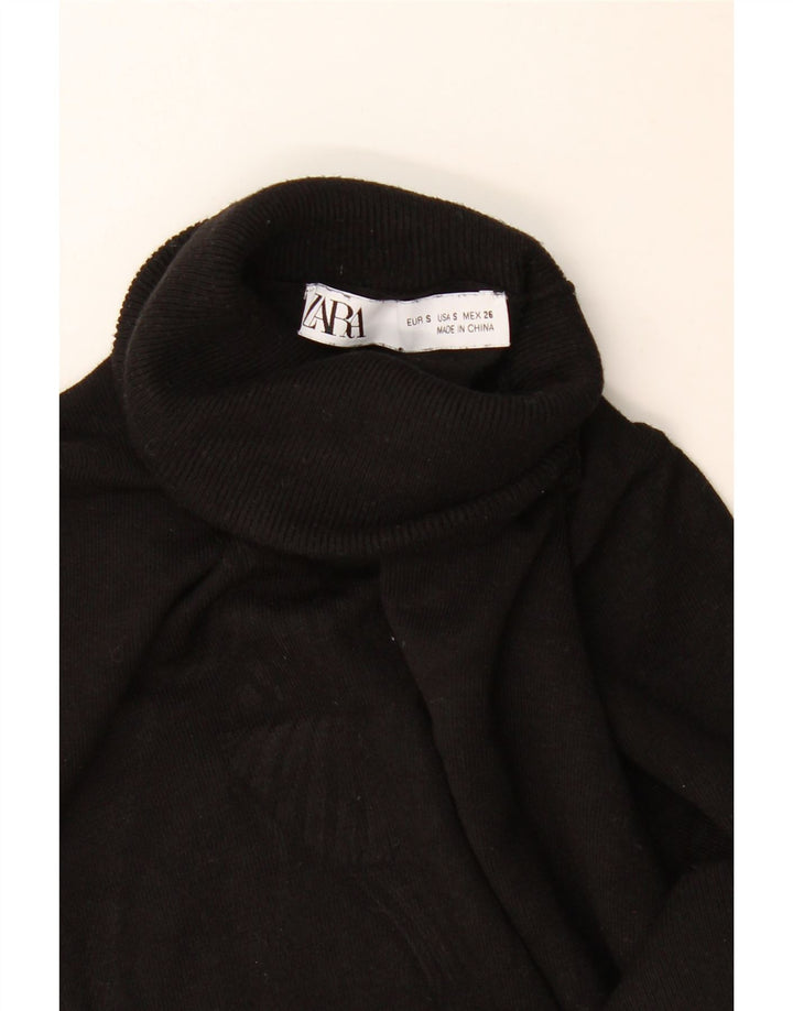 Zara Pull col roulé pour femme UK 10 Petit Noir