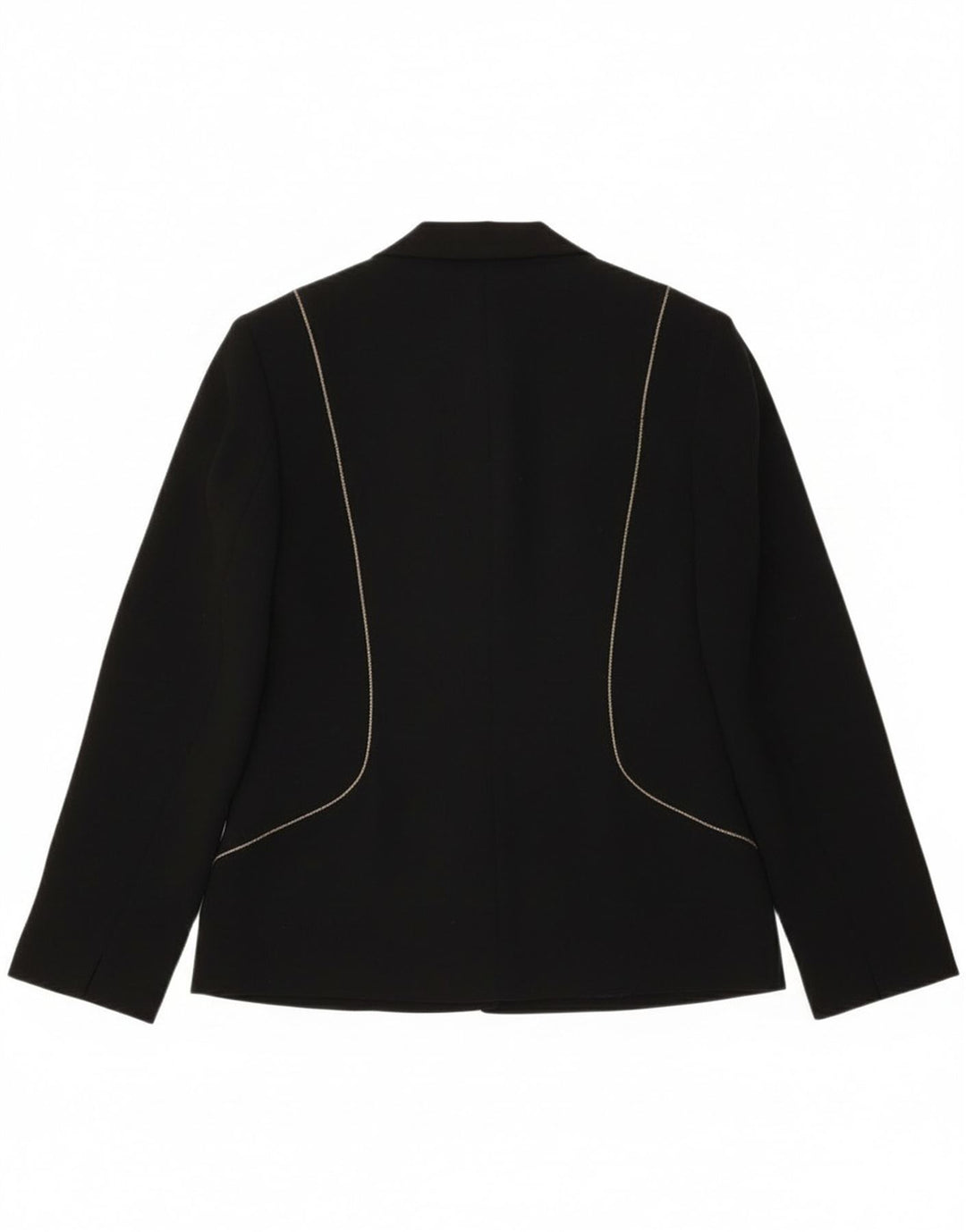 Jacques Vert Veste Blazer 2 Boutons Femme UK 10 Petit Noir Polyester