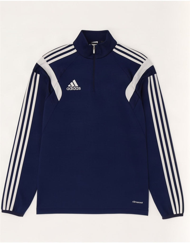 Adidas Hommes Climacool Pull Survêtement Haut Petit Bleu Marine Colorblock