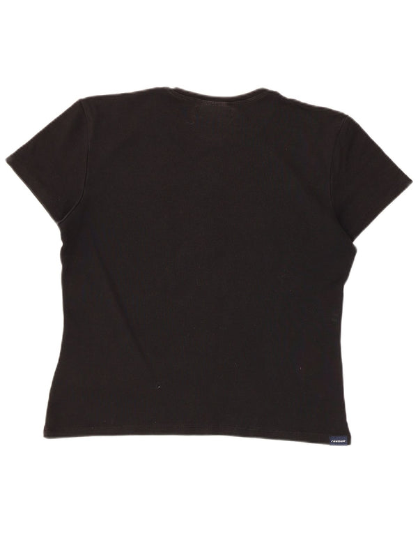 Reebok T-Shirt Femme UK 14 Large Noir