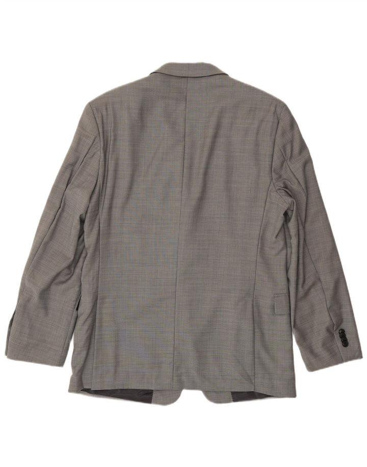 Tommy Hilfiger Veste Blazer 2 Boutons Homme UK 40 Grande Laine Grise