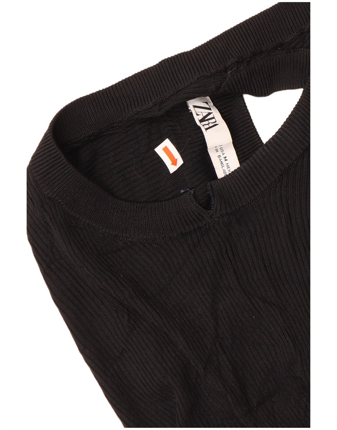 Zara Femme Débardeur UK 12 Medium Noir Viscose
