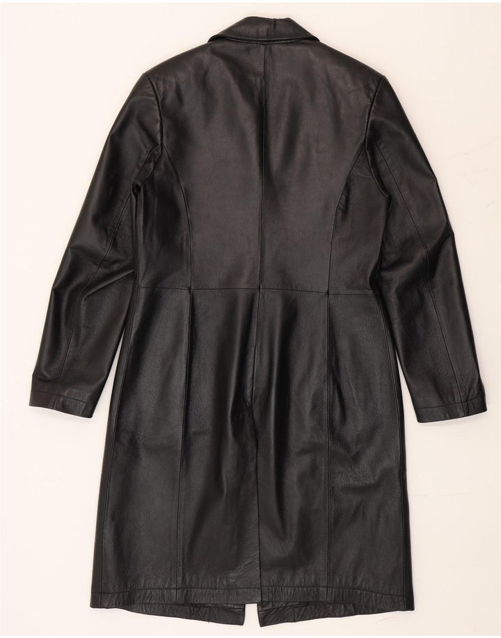Privilegi Manteau en Cuir Femme IT 42 Cuir Noir Moyen