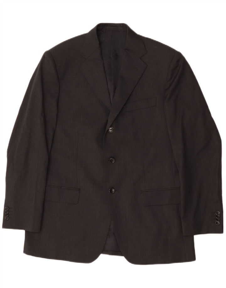 Boggi Hommes Milano 3 Boutons Blazer Veste IT 50 Grande Laine Grise