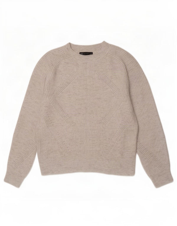 Marks & Spencer Pull col bateau pour femme UK 10 Petit gris moucheté
