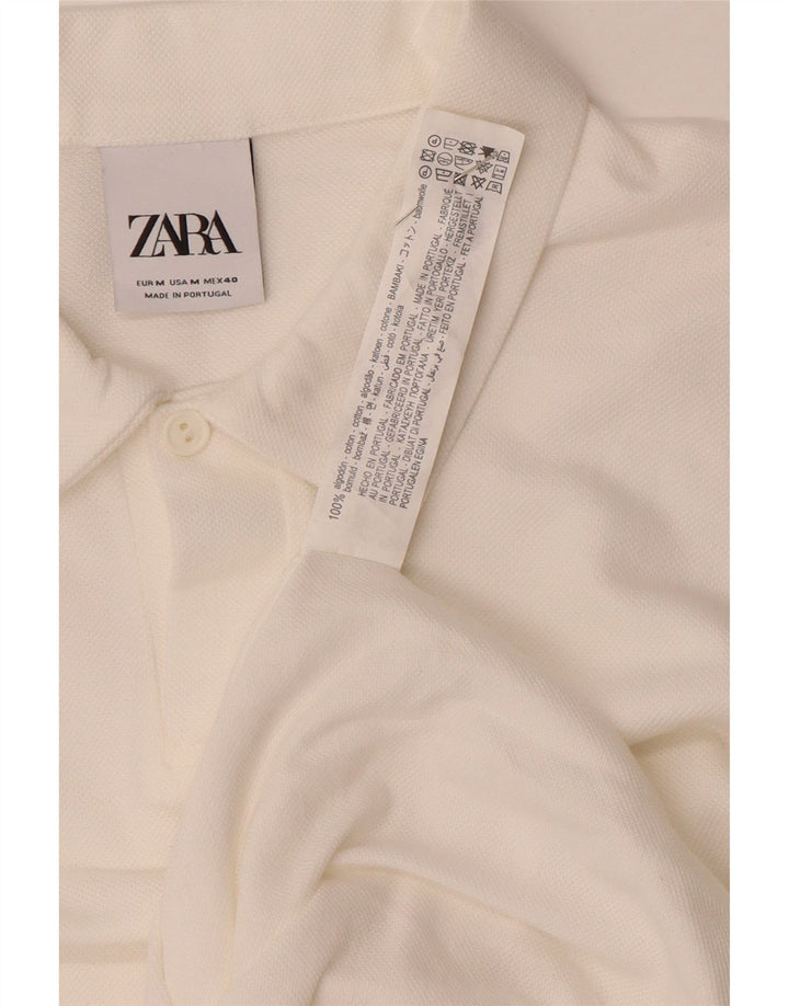 Polo Homme Zara Homme Blanc Moyen Coton