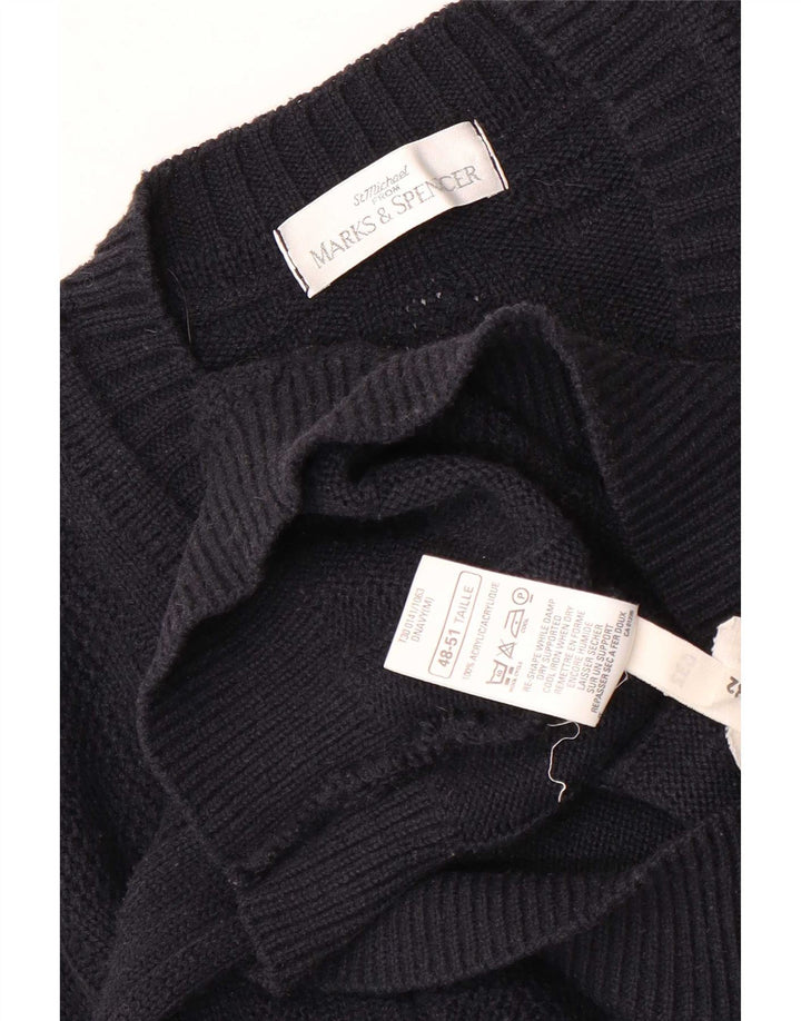 Marks & Spencer Pull col V Homme Bleu Marine Moyen Acrylique