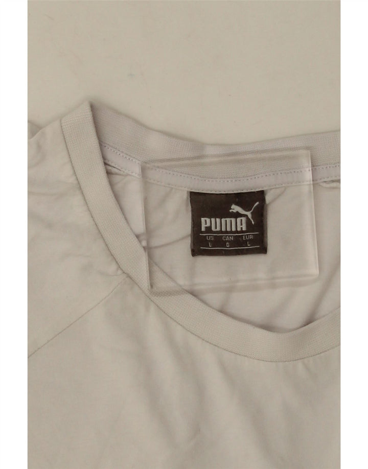 Puma T-Shirt Graphique Homme Blanc Taille L