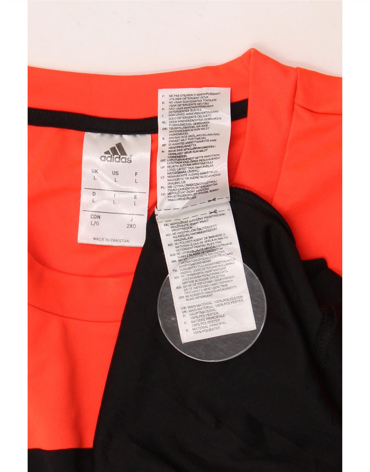 ADIDAS T-shirt graphique pour hommes, grand noir, polyester color block