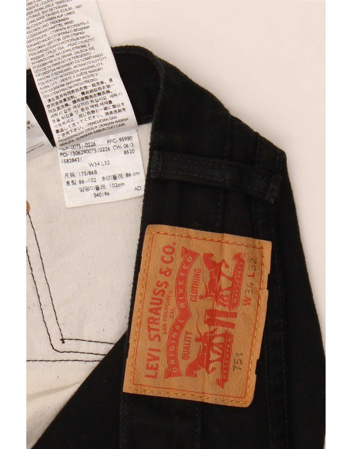 Levi's Jean Droit 751 Homme Noir W34 L32 Coton