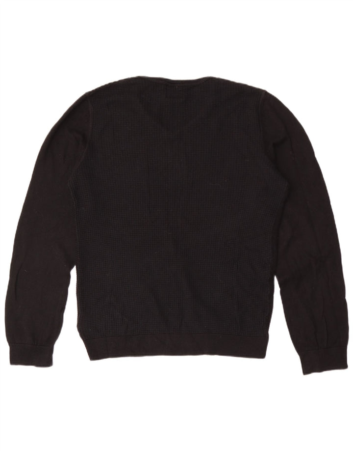 Lee Pull col V pour homme en coton noir Taille S