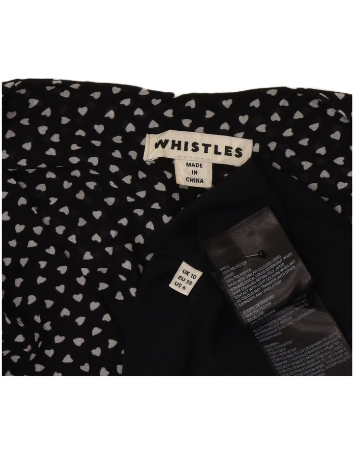 Whistles Chemisier pour femme UK 10 Petit cœur en polyester à pois noirs