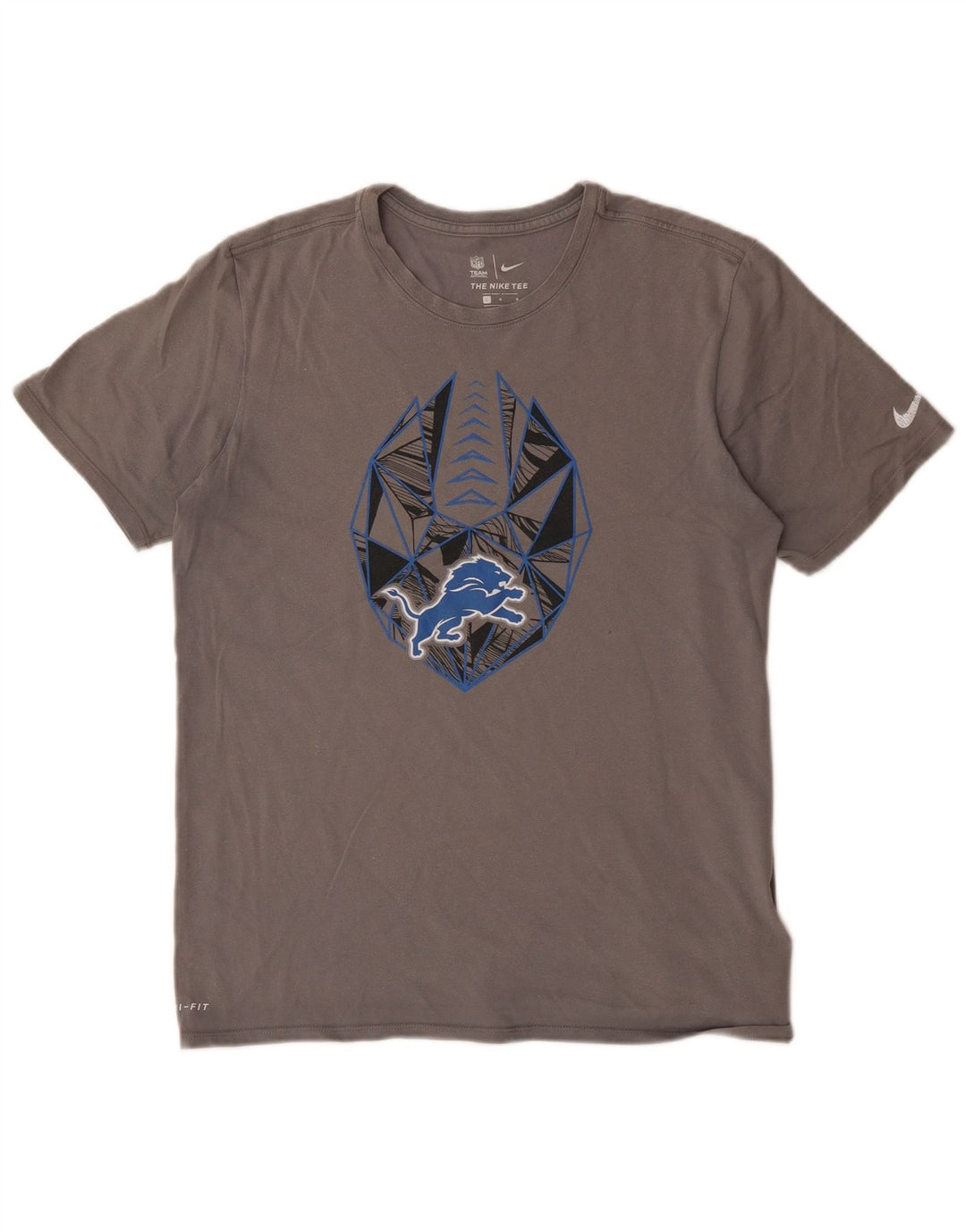 NIKE T-shirt graphique Detroit Lions pour hommes, grand coton gris