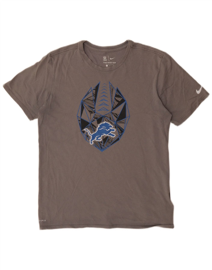 NIKE T-shirt graphique Detroit Lions pour hommes, grand coton gris