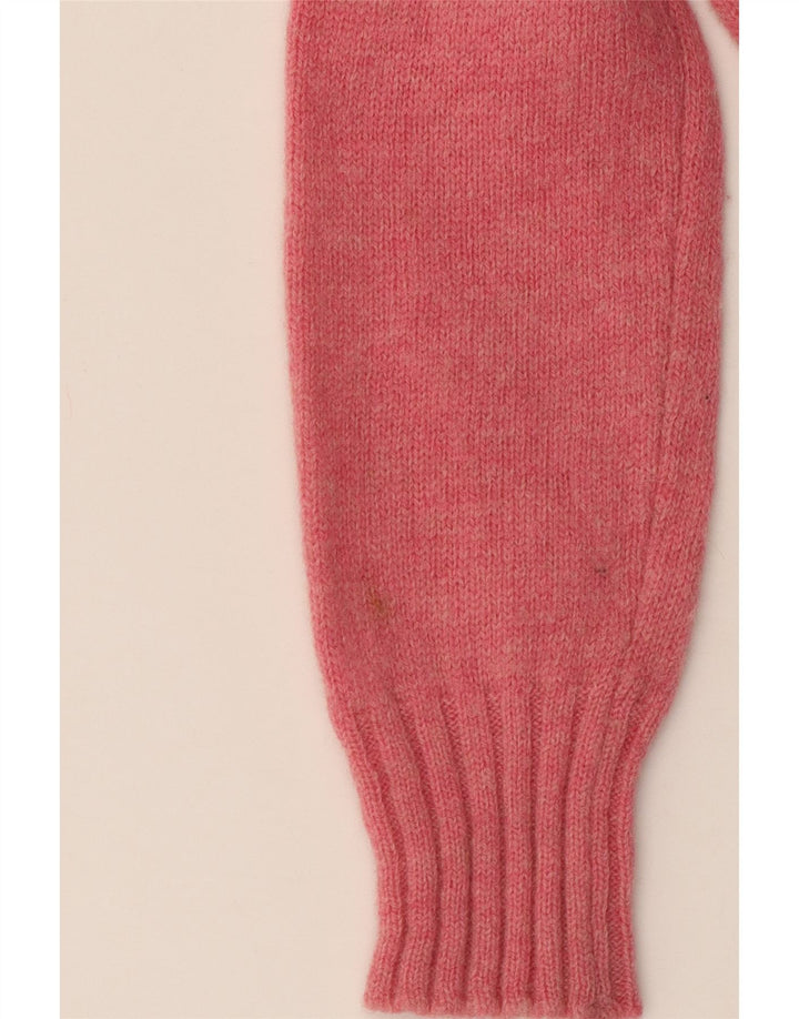 BENETTON Pull court à col bateau pour femme UK 8 Petit Rose