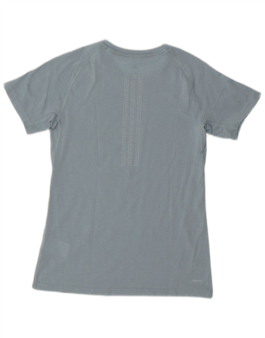 Adidas Climalite T-Shirt Top UK 8/10 Petit Bleu Polyester