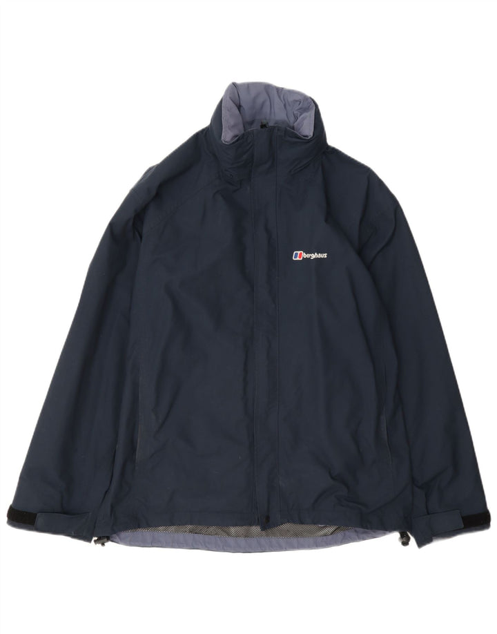 Berghaus Veste de Pluie à Capuche Garçon 11-12 Ans Nylon Bleu Marine